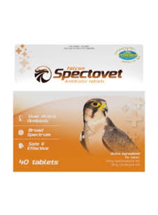 Vetafarm Falcon Spectovet Antibiotic Tablets for Falcons 40 Tablets - Image 1